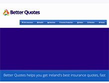 Tablet Screenshot of betterquotes.ie